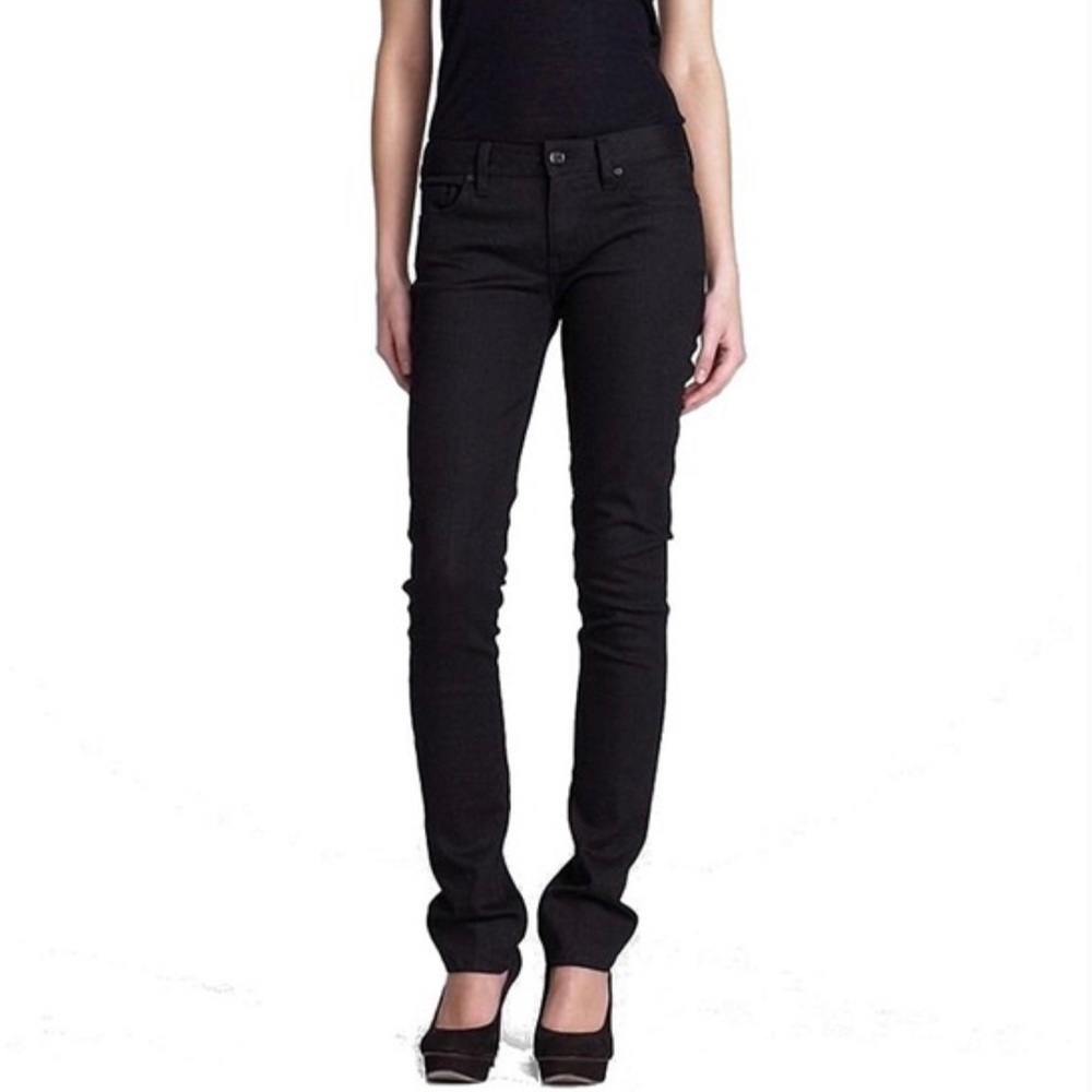 Tory Burch Super Skinny Jean Black Denim Mid Rise